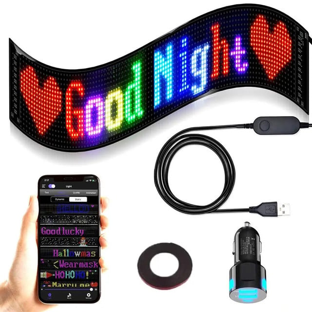 (2024 Per Promotion🔥- SAVE 50% OFF) Custom Bluetooth LED Car Sign