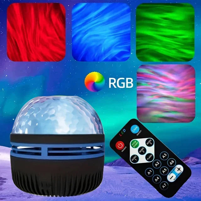 2 in 1 Northern Lights and Ocean Wave Projector with 14 Light Effects for Bedroom