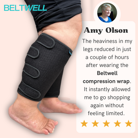 Adjustable Lymphedema Compression Calf Wraps For Big Calves (2 wraps)