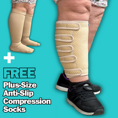 Adjustable Lymphedema Compression Calf Wraps For Big Calves (2 wraps)