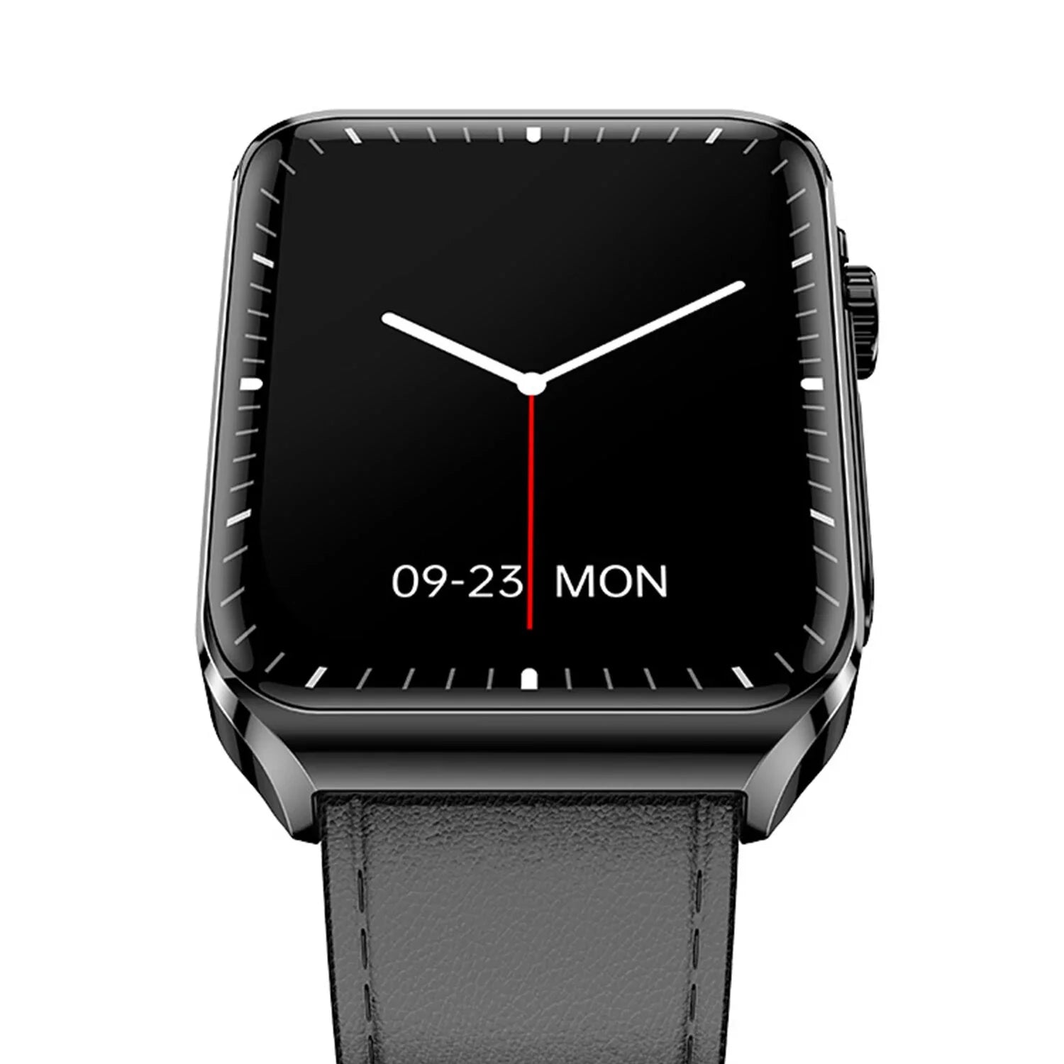 BW-HL6 Smartwatch: 1.85” AMOLED, HRV, ECG, Blood Glucose & More – Black Silicone