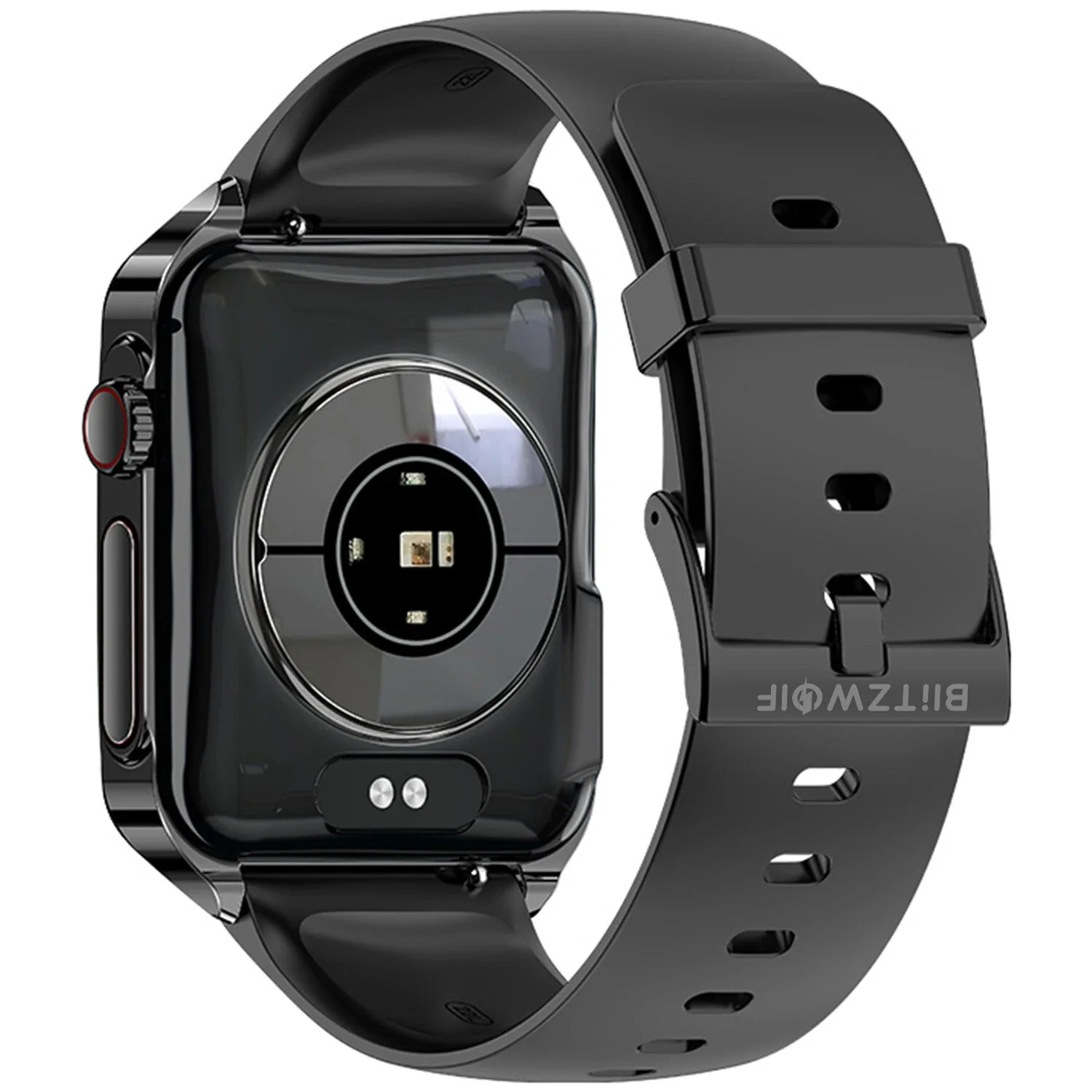 BW-HL6 Smartwatch: 1.85” AMOLED, HRV, ECG, Blood Glucose & More – Black Silicone