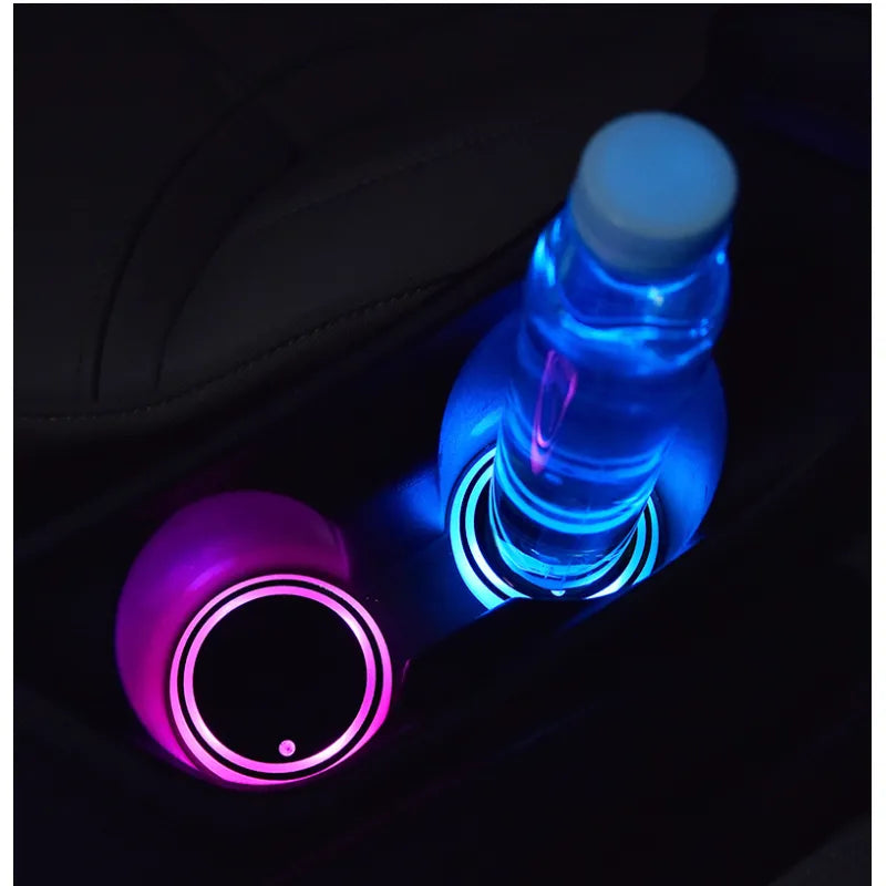 Colorful Cup Holder LED Light-up Coaster Solar