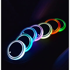 Colorful Cup Holder LED Light-up Coaster Solar