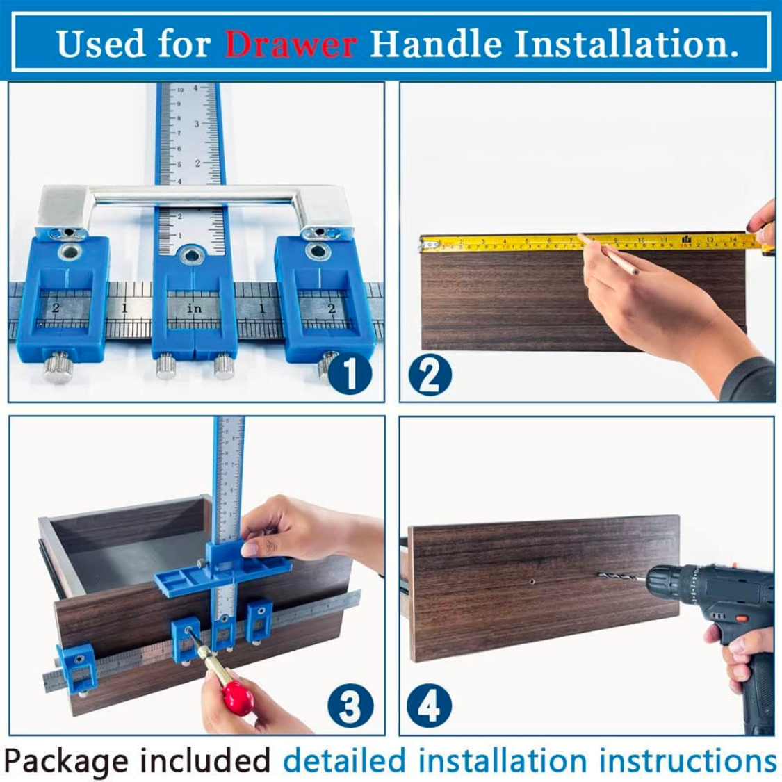 Cabinet Hardware Jig With Automatic Center Punch