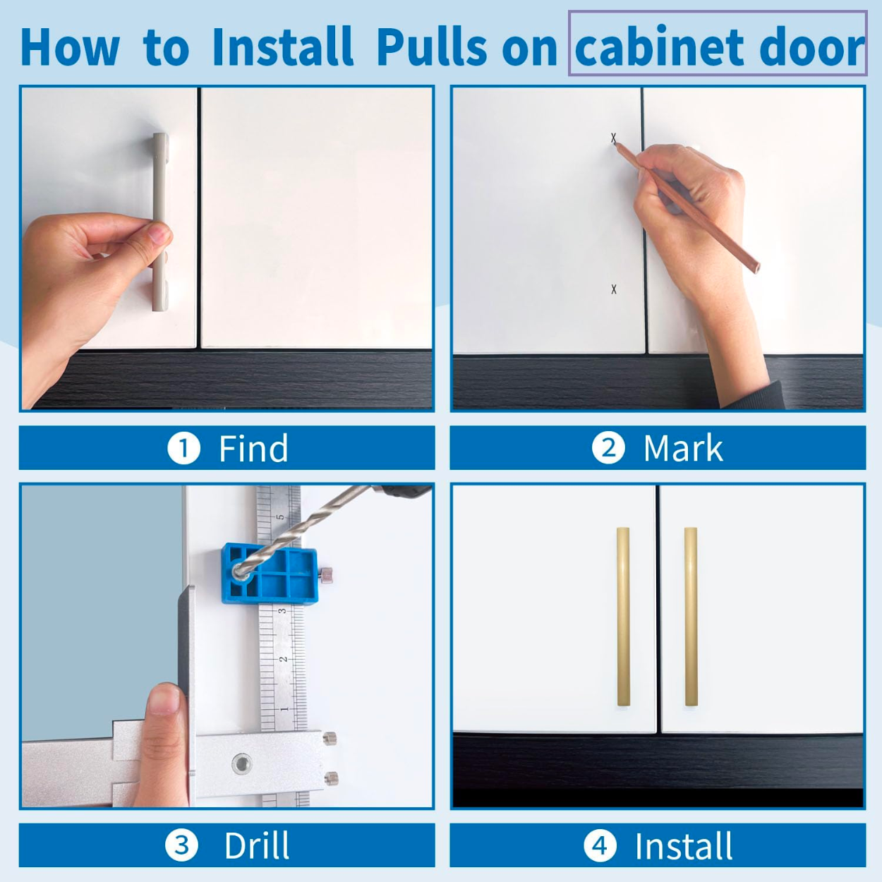 Cabinet Hardware Jig With Automatic Center Punch