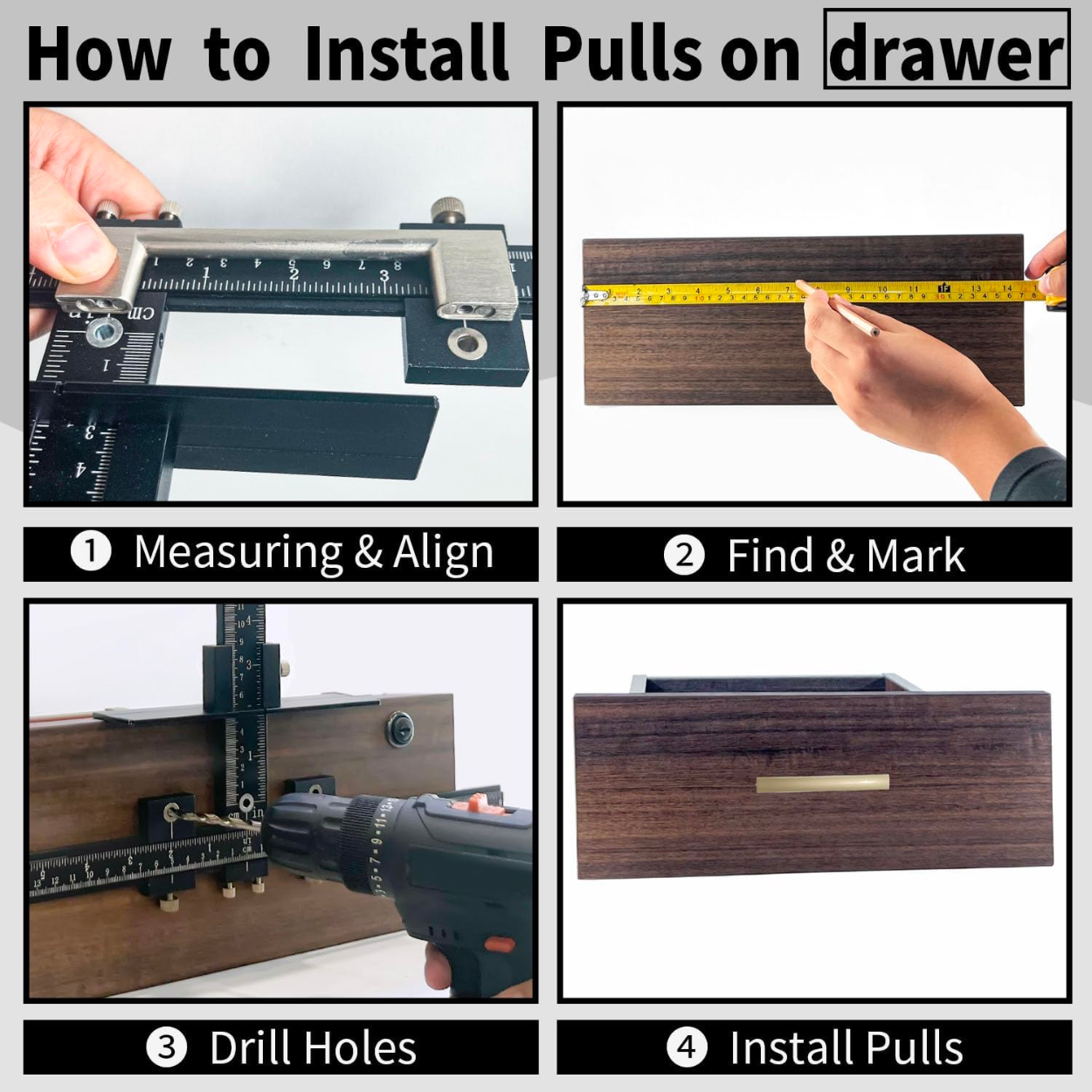 Cabinet Hardware Jig With Automatic Center Punch