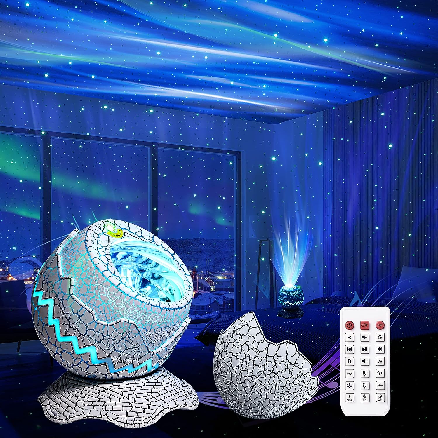 DINOGLOW™ 4 IN 1 NORTHERN LIGHTS PROJECTOR