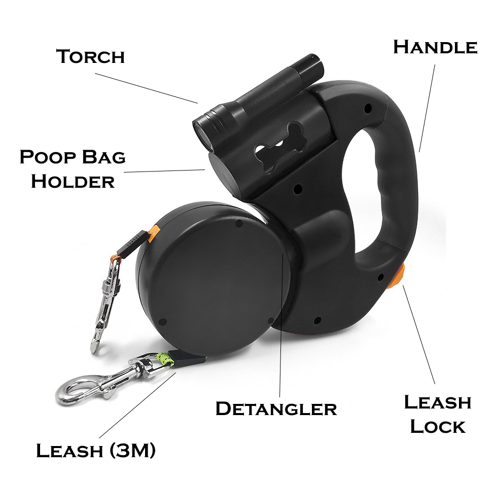 Doggy Dueller Leash Automatic Telescopic Traction