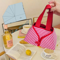 DIY Fabric Foldable Food Basket Sewing Template - With Instructions