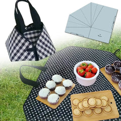 DIY Fabric Foldable Food Basket Sewing Template - With Instructions