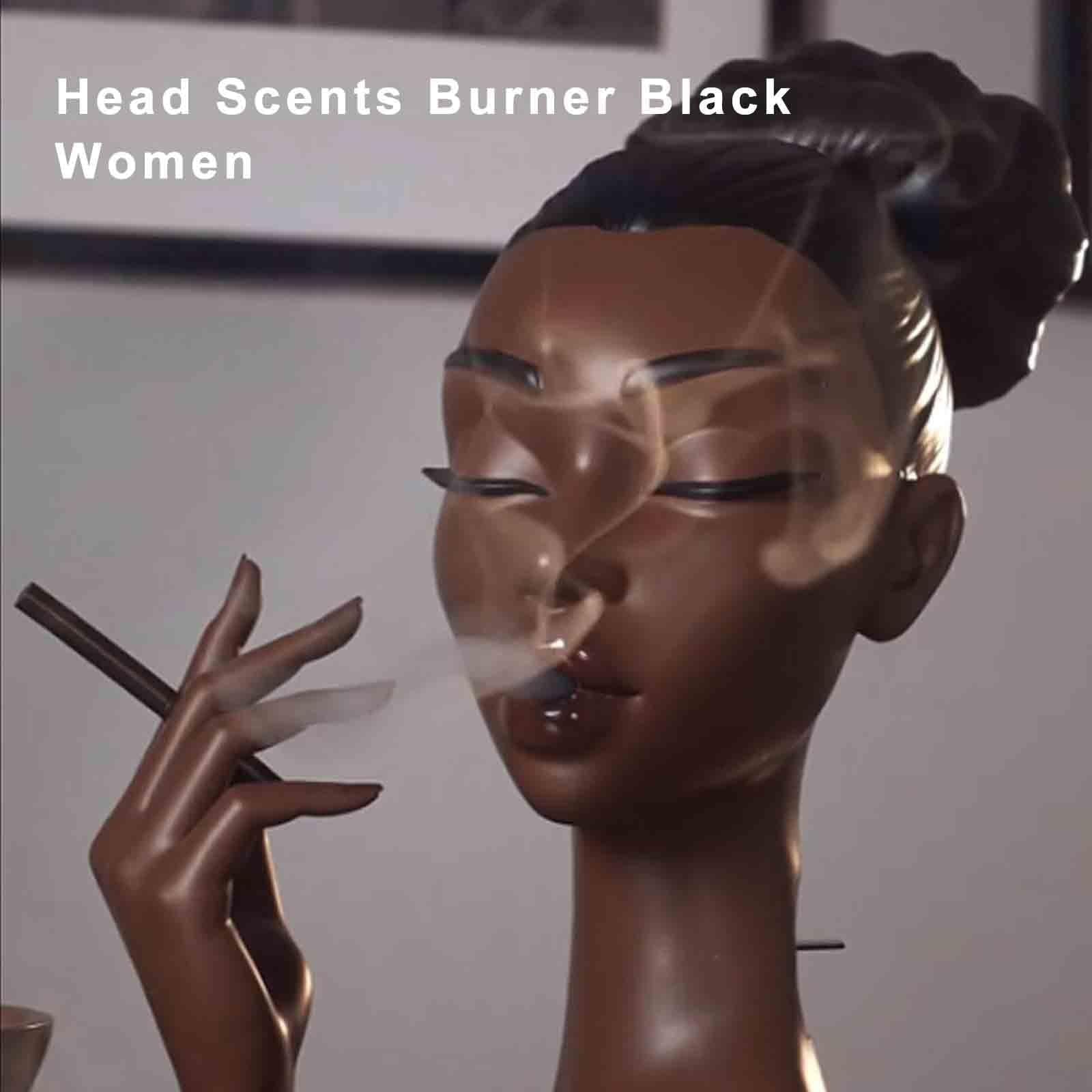 Head Incense Burner Black Woman