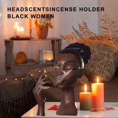 Head Incense Burner Black Woman