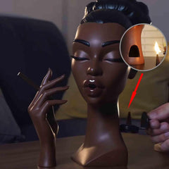 Head Incense Burner Black Woman