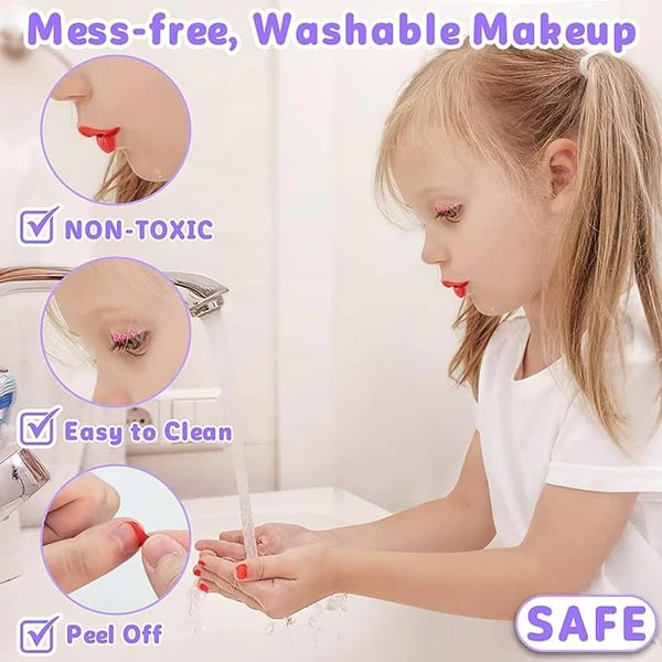 (🔥RECOMMEND 2024 BEST GIFT TO FAMILY🔥)Kids Washable Makeup Beauty Kit