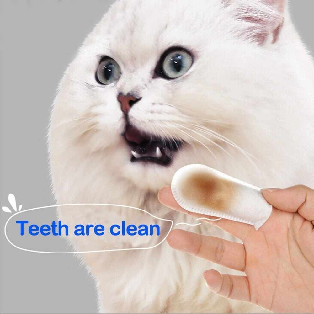 (🎁2024 New Year Hot Sale🎁)Pet Teeth Macular Bacteria Cleaning Finger Wipes