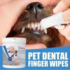 (🎁2024 New Year Hot Sale🎁)Pet Teeth Macular Bacteria Cleaning Finger Wipes