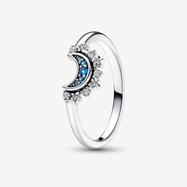 Celestial sun & moon ring set